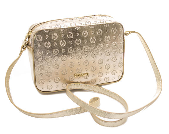 Embossed Heritage Mini-Schultertasche mit HERITAGE-PR&Auml;GUNG Platin - Damentaschen