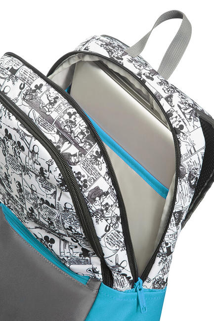  URBAN GROOVE 13 "Laptop-Rucksack MICKEY-COMICS BLAU - Rucks&auml;cke f&uuml;r Schule &amp; Freizeit