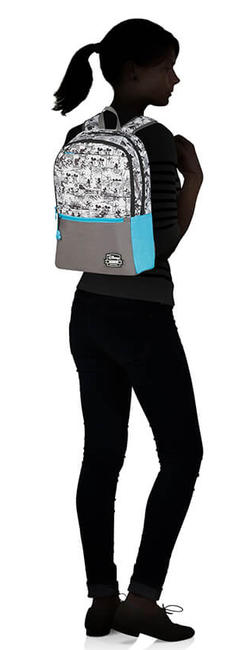  URBAN GROOVE 13 "Laptop-Rucksack MICKEY-COMICS BLAU - Rucks&auml;cke f&uuml;r Schule &amp; Freizeit