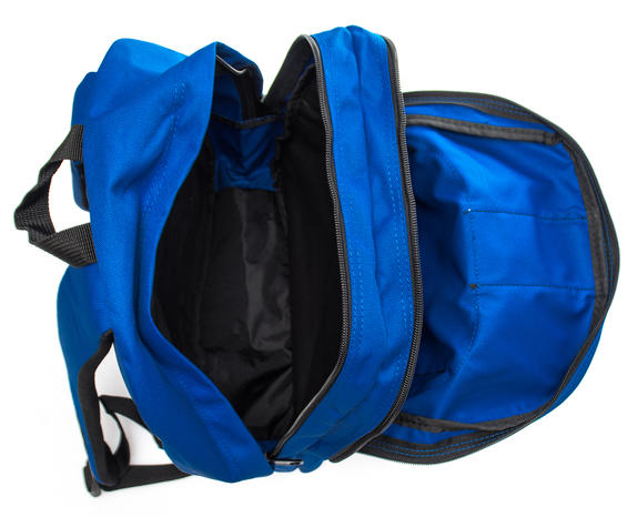  Stoffrucksack mit Doppelfach K&Ouml;NIGSBLAU - Rucks&auml;cke f&uuml;r Schule &amp; Freizeit