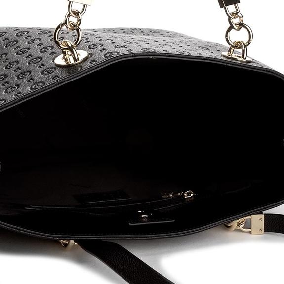 Heritage Embossed Umh&auml;ngetasche mit austauschbaren Griffen Schwarz Schwarz - Damentaschen