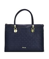 POLLINI Heritage Embossed Umh&auml;ngetasche, mit Schulterriemen Blau - Damentaschen - 4