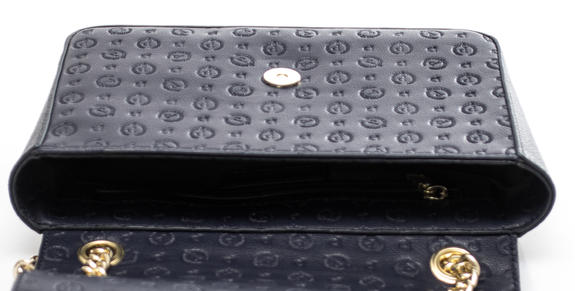 Heritage Embossed Umh&auml;ngetasche, mit Schultertragbarkeit Blau - Damentaschen