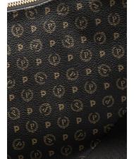 POLLINI Heritage Classic Umh&auml;ngetasche mit Lederdetails Schwarz Braun - Damentaschen - 3