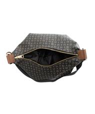 POLLINI Heritage Classic Umh&auml;ngetasche mit Lederdetails Schwarz Braun - Damentaschen - 4