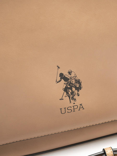 S.U.A. POLO ASSN. CHEYENNE Umh&auml;ngetasche leichtes Taupe - Damentaschen