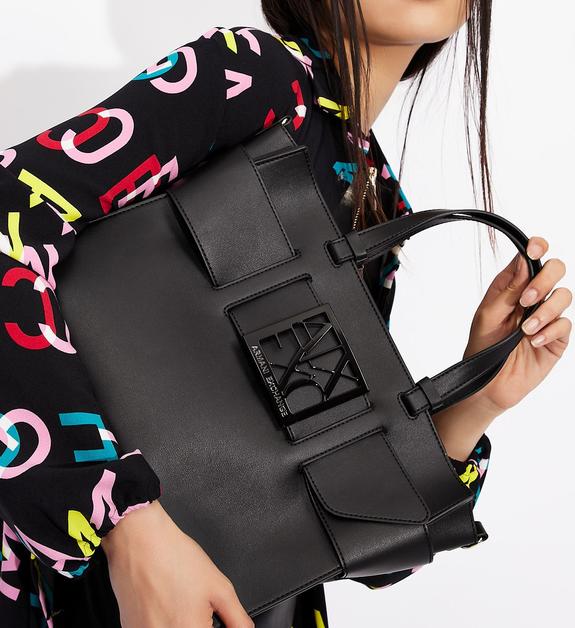 A|X BUCKLE Handshopper, mit Schultergurt Schwarz - Damentaschen