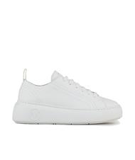 ARMANI EXCHANGE SUPER ACTION Lederturnschuhe mit Plateau OP WEISS - Damenschuhe - 2