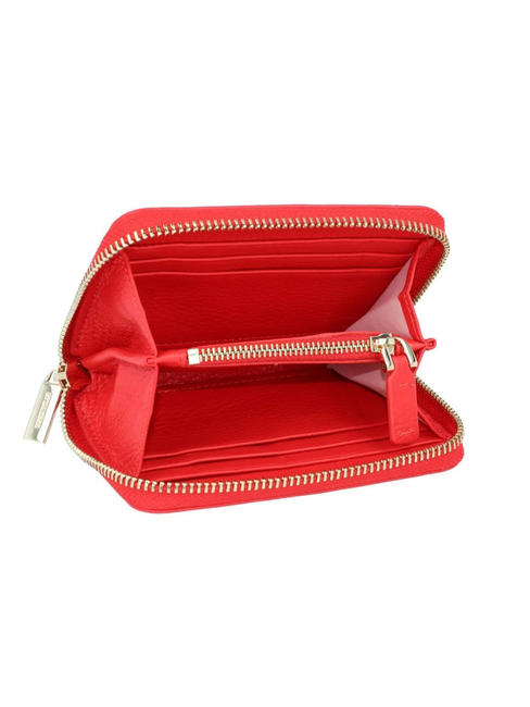  METALLIC SOFT Mini-Geldb&ouml;rse aus Leder POLNISCH ROT - Brieftaschen Damen