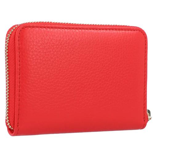  METALLIC SOFT Mini-Geldb&ouml;rse aus Leder POLNISCH ROT - Brieftaschen Damen
