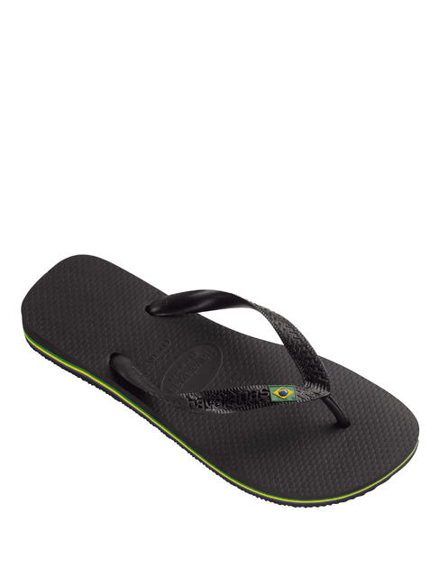  BRASILIEN-LOGO-Flip-Flops SCHWARZ - Schuhe Unisex