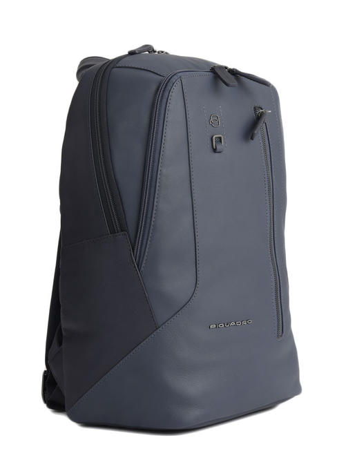 HAKONE Laptop-Rucksack 14 ", aus Leder Blau - PC-Rucks&auml;cke