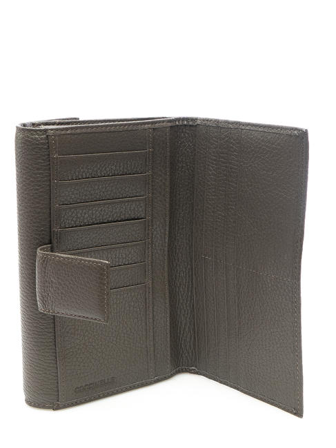  Kompakte Brieftasche aus Leder Taubengrau - Brieftaschen Damen