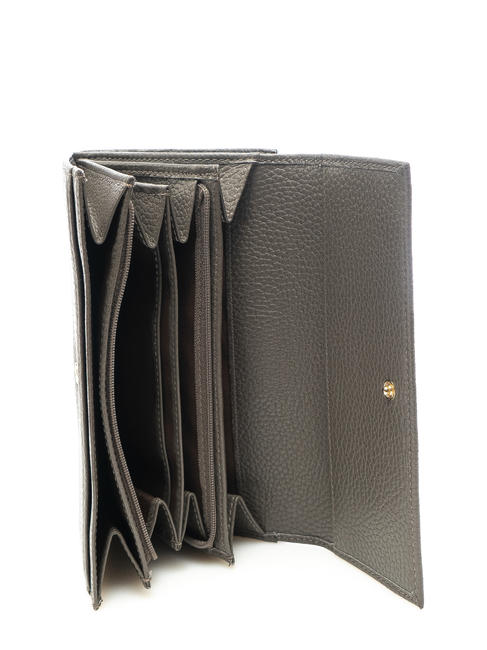  Kompakte Brieftasche aus Leder Taubengrau - Brieftaschen Damen