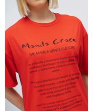 MANILA GRACE  T-Shirt mit Aufdruck ROT - T-Shirts und Tops f&uuml;r Damen - 3