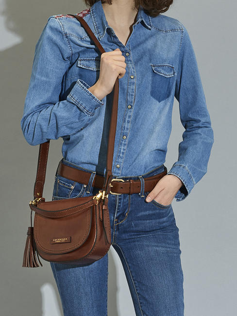  PEARLDISTRICT Mini-Tasche von Hand, mit Schultergurt BRAUN - Damentaschen