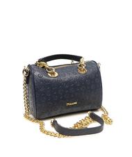 POLLINI  Mini-Tasche mit HERITAGE-PR&Auml;GUNG und Schulterriemen Blau - Damentaschen - 2