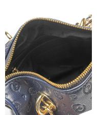 POLLINI  Mini-Tasche mit HERITAGE-PR&Auml;GUNG und Schulterriemen Blau - Damentaschen - 4