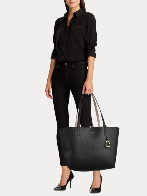 MERRIMACK MERRIMACK Wendbarer Schulter-Shopper schwarz / taupe - Damentaschen