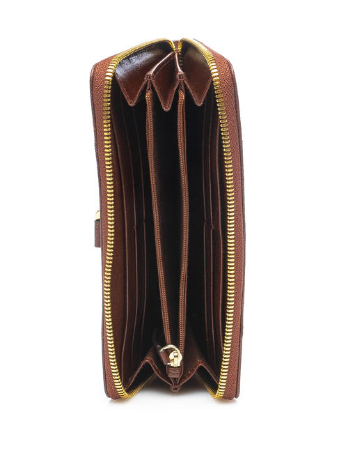 VIGNA  Geldbörse aus Leder mit Reißverschluss BRAUN - Brieftaschen Damen