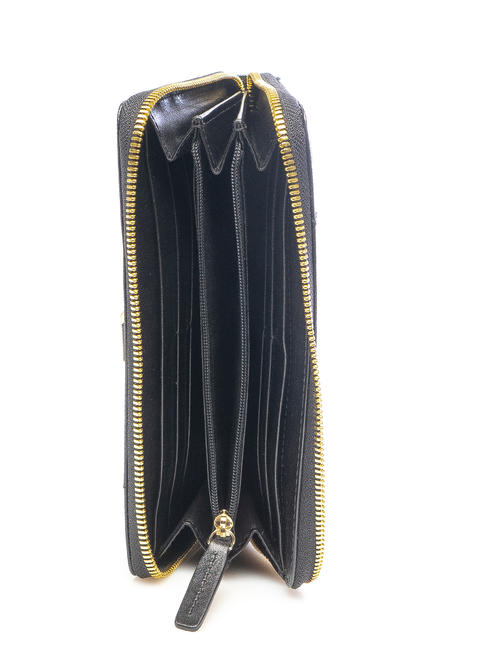 VIGNA  Geldbörse aus Leder mit Reißverschluss Schwarzes Gold - Brieftaschen Damen