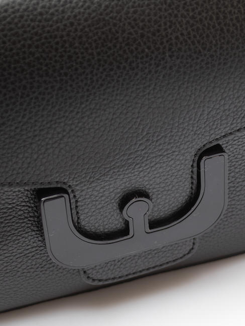 Ambrine Soft Mini-Umh&auml;ngetasche aus Leder Schwarz - Damentaschen