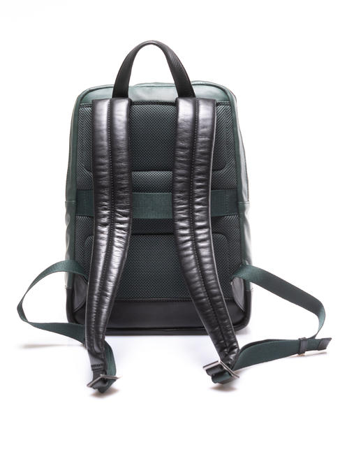 DOWNTOWN Laptop-Rucksack 14 ", aus Leder GR&Uuml;N - PC-Rucks&auml;cke