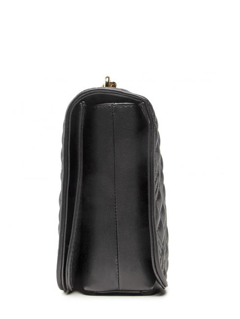 NEW SHINY QUILTED Kleine Tasche umwandelbar Schwarz - Damentaschen