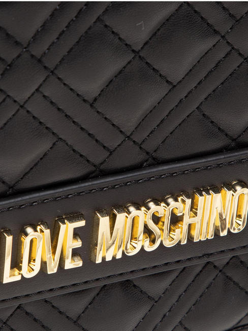 NEW SHINY QUILTED Kleine Tasche umwandelbar Schwarz - Damentaschen
