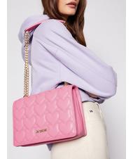 LOVE MOSCHINO HEART QUILTED Wandelbare Tasche Schwarz - Damentaschen - 4