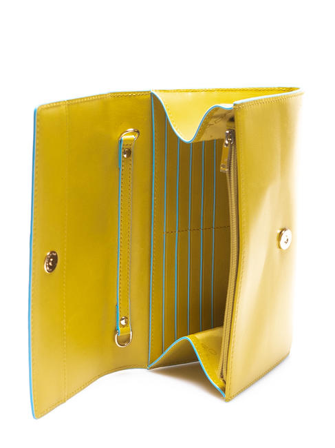 BLUE SQUARE Clutch-Geldb&ouml;rse aus Leder GELB 5 - Brieftaschen Damen