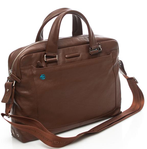 CAMPIONARIO - BLUE SQUARE OUT PC-Aktentasche 14 " LEDER - Arbeitstaschen