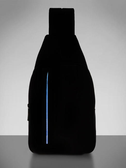 brief 2 eine Schulter aus recyceltem Stoff Schwarz - Umhängetaschen Herren