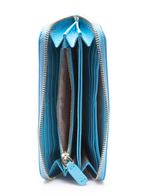  METALLIC SOFT Geldb&ouml;rse aus genarbtem Naturleder Schwimmbad - Brieftaschen Damen