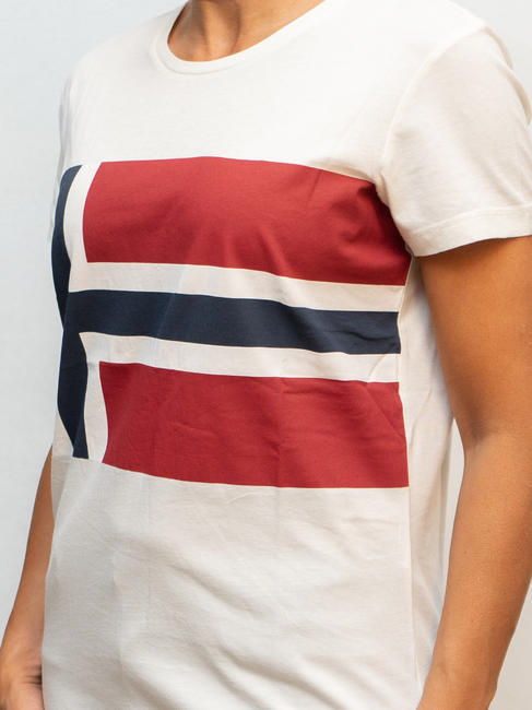 SALDIERA BONE Damen T-Shirt aus Baumwolle Knochen - T-Shirts und Tops f&uuml;r Damen