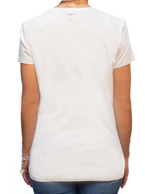 SALDIERA BONE Damen T-Shirt aus Baumwolle Knochen - T-Shirts und Tops f&uuml;r Damen