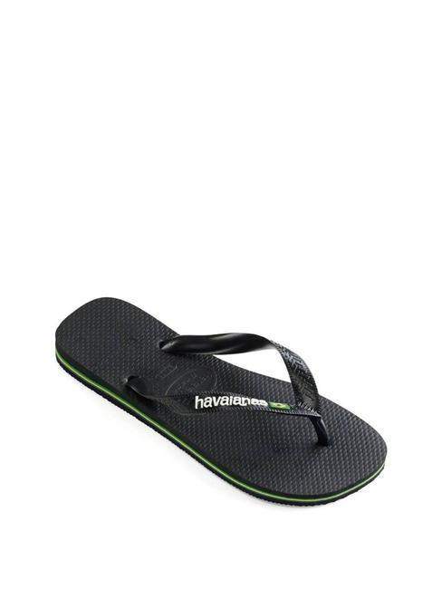 BRASIL LOGO Flip-Flops für Herren Schwarz Schwarz - Schuhe Unisex