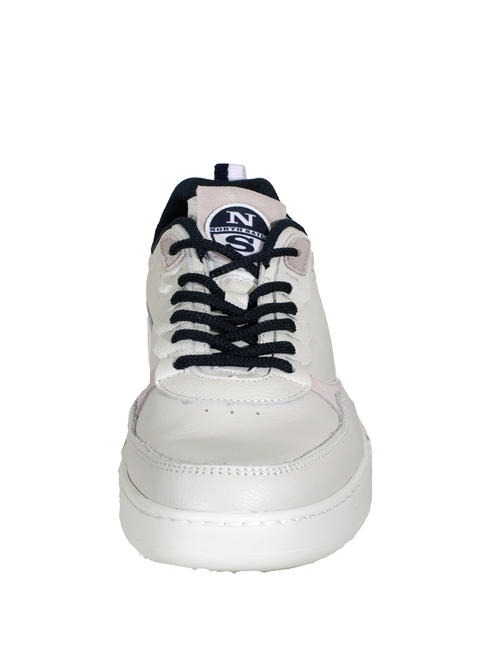 PEAK Turnschuhe aus Leder whi / nav - Herrenschuhe