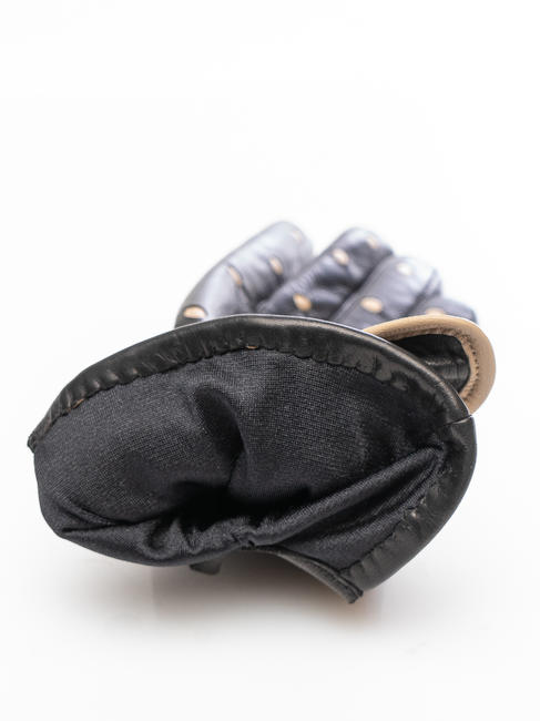 Handschuh in Haut pois e fiocchetto  Schwarz - Handschuhe