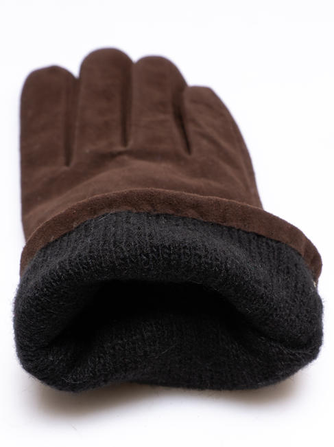 Handschuh in suede  Dunkelbraun - Handschuhe