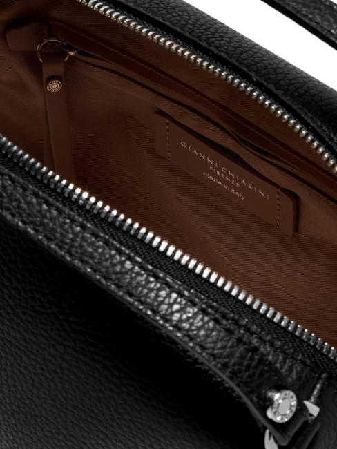 ALIFA Tasche mit Schulterriemen aus Leder Schwarz - Damentaschen
