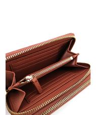 COCCINELLE METALLIC SOFT Mittlere Geldb&ouml;rse aus Leder mit umlaufendem Rei&szlig;verschluss Zimt - Brieftaschen Damen - 4