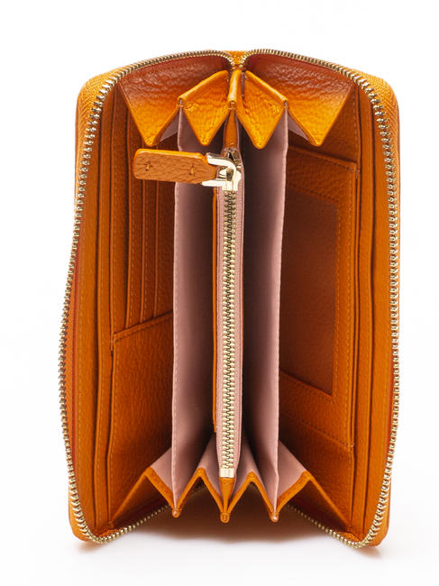 METALLIC SOFT Gro&szlig;es Portemonnaie mit Rei&szlig;verschluss Ingwer - Brieftaschen Damen