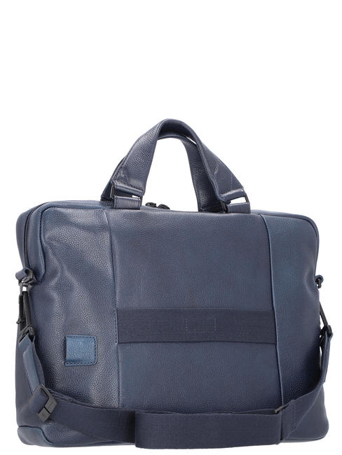 PULSE PLUS Aktentasche aus Leder f&uuml;r PC 14 "/ Tablet 10" Blau - Arbeitstaschen