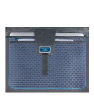 PIQUADRO PULSE PLUS Aktentasche aus Leder f&uuml;r PC 14 "/ Tablet 10" Blau - Arbeitstaschen - 3
