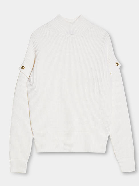   Pullover mit Stehkragen und Nieten bialana - Damenpullover