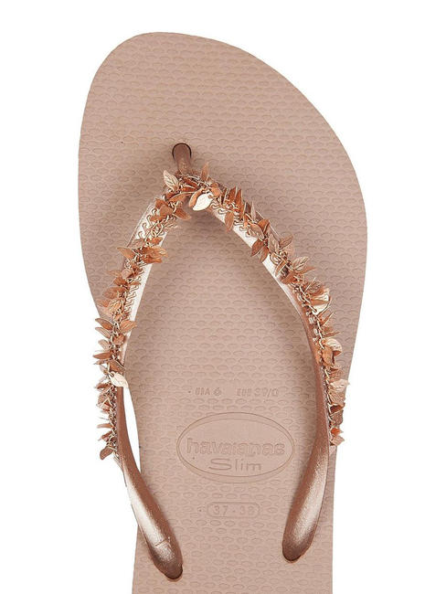 SLIM LEAVES Flip Flops ros&eacute; / gold - Damenschuhe
