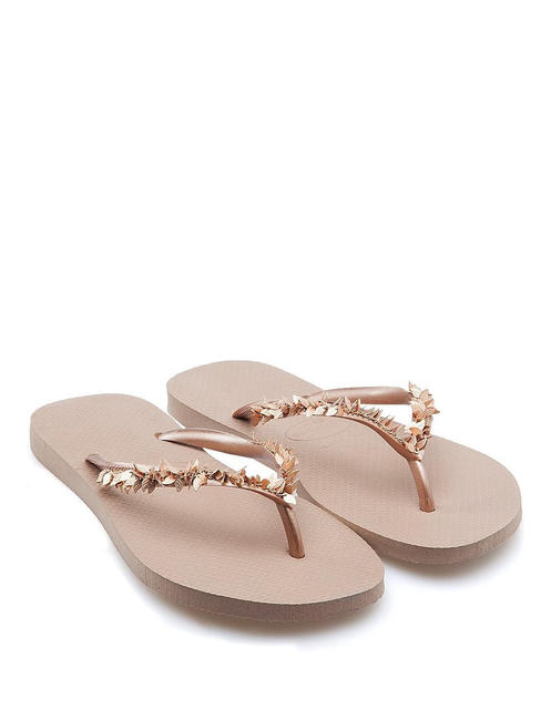 SLIM LEAVES Flip Flops ros&eacute; / gold - Damenschuhe