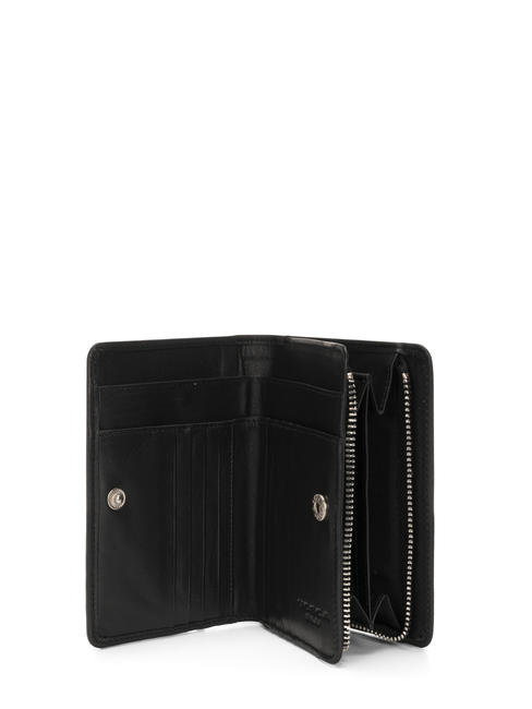BASIC Mittelgro&szlig;e Geldb&ouml;rse aus Leder Schwarz - Brieftaschen Damen