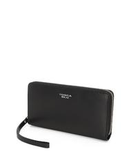 TOSCA BLU BASIC Gro&szlig;es Portemonnaie mit Rundum-Rei&szlig;verschluss aus Leder Schwarz - Brieftaschen Damen - 3